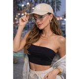 Ritagarcia Ny Nakışlı Unisex Beyzbol Şapkası - Ayarlanabilir Spor Kep - Standart - Taş
