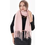 Ritagarcia Premium Soft Buklet Atkı Kadın Pembe Renk Standart Sezonluk Kullanıma Uygun