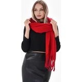 Ritagarcia Premium Soft Buklet Atkı Kadınlar İçin Kırmızı Renkli Sezonluk Şık Aksesuar - Standart