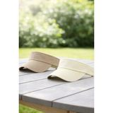 Ritagarcia Ritagarci Unisex 2'li Paket Ayarlanabilir Tenis Vizör Şapka Seti - Güneş Koruyucu Spor Siperlik - Standart - Bej - Taş