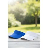 Ritagarcia Ritagarci Unisex 2'li Paket Ayarlanabilir Tenis Vizör Şapka Seti - Güneş Koruyucu Spor Siperlik - Standart - Beyaz - Saks