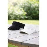 Ritagarcia Ritagarci Unisex 2'li Paket Ayarlanabilir Tenis Vizör Şapka Seti - Güneş Koruyucu Spor Siperlik - Standart - Beyaz - Siyah
