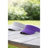 Ritagarcia Ritagarci Unisex 2'li Paket Ayarlanabilir Tenis Vizör Şapka Seti - Güneş Koruyucu Spor Siperlik - Standart - Gri - Mor