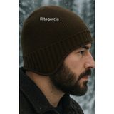 Ritagarcia Unisex Polar Astarlı Kulaklı Bere - Rüzgar Geçirmeyen Termal Kış Beresi - Standart - Kahverengi
