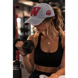 Ritagarcia W Nakışlı Eskitme Model Kadın Beyzbol Şapkası - Vintage Cap - Standart - Gri