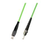 RiteAV 300M (950ft) OM5 100Gb FC - ST Fiber Optik Kablo Simpleks Çok Modlu 50/125 Jumper 300 Metre Yama Kablosu Kireç Yeşili