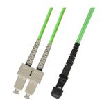 RiteAV 300M (950ft) OM5 100Gb SC - MTRJ Fiber Optik Kablo Dubleks Çok Modlu 50/125 Jumper 300 Metre Yama Kablosu Kireç Yeşili