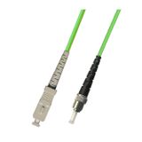 RiteAV 300M (950ft) OM5 100Gb SC - ST Fiber Optik Kablo Simpleks Çok Modlu 50/125 Jumper 300 Metre Yama Kablosu Kireç Yeşili