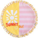 Ritmo Home Fırfırlı, Yuvarlak, Güneşli, Desenli, Baskılı, Renkli, Çizgili Amerikan Servis 40CM Çap (1 Adet) - 40 cm - Sarı