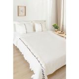 Ritmo Home King Size Battal Boy Çift Kişilik Fırfırlı Pamuklu Vintage Otel Serisi Düz Nevresim Takımı