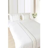 Ritmo Home King Size Battal Boy Çift Kişilik Siyah Biyeli Fırfırlı Pamuklu Sade Otel Serisi Düz Nevresim Takımı