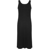 Ritnice Kadın %100 Pamuk Comfort Siyah Midi Iç Elbise Astar - 2XL