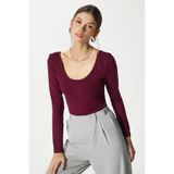 Ritnice Kadın Heat Lux Touch U Yaka Mürdüm Uzun Kol Soft Bluz