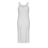 Ritnice Prive Premium %100 Pamuk Comfort Beyaz Midi Iç Elbise Astar