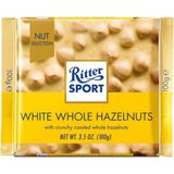 Ritter Sport White Whole Hazelnuts Bütün Fındıklı ve Çıtır Pirinçli Beyaz Çikolata 100 G - 100 gr