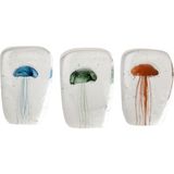 Ritzy Fine Living Jellyfishes Cam 3'lü Dekoratif Obje - Standart