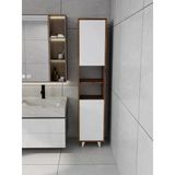 Riva Çamaşır Sepetli Banyo Dolabı Amalfi-Beyaz Renk