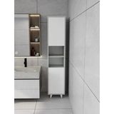 Riva Çamaşır Sepetli Banyo Dolabı Külgri Renk