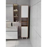 Riva Çamaşır Sepetli Banyo Dolabı Marbellakiraz Renk