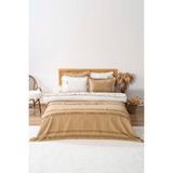 Riva İstanbul Brianna Camel Çift Kişilik Nevresimli %100 Pamuklu Yatak Örtüsü - 7 Parça Çeyiz Seti - Pamuk Polyester