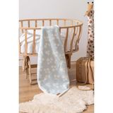Riva İstanbul Fluffy Bebek Battaniyesi 70x100 Cm Yeşil Papatya Desen - 80 x 100 cm
