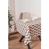 rivaistanbul Geometrik Soyut Masa Örtüsü, Sofra Bezi, Piknik Örtüsü Siyah-Taba 140 x 200 riva00112-R0028