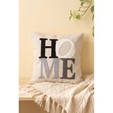 Rivaİstanbul Home Yazılı Punch Dekoratif Kırlent Kılıfı