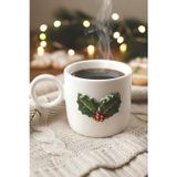 Rivaİstanbul Kokina Amore 24 K Altın Süslemeli El Yapımı Yılbaşı Hediyesi Seramik Double Kahve Fincanı, Mug, Kupa