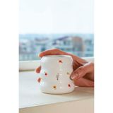 Rivaİstanbul Minimal Çiçekler Amore El Yapımı Seramik Double Kahve Bardağı Mug Kupa