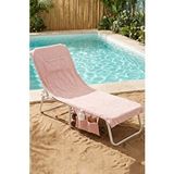 Rivaİstanbul Pudra %100 Pamuk Şezlong Havlusu, 60x180 Cm, Hızlı Kuruyan Plaj Havlusu Pembe