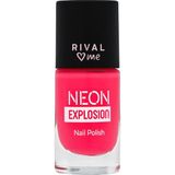 Rival Loves Me Neon Explosion Oje No.09 Coral Pink 8 ml - Pembe