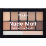 Rıval No.01 Nude Matt Göz Farı Paleti Mat Renkler ile Günlük ve Gece Makyajı İçin Uygun