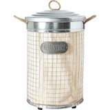 Rıver Kapaklı Metal Çamaşır Sepeti 37X57 cm - 37 x 57 cm - Çok Renkli