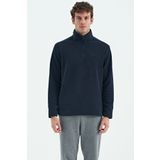 River Lacivert Dik Yaka Erkek Polar Sweatshirt - 88310