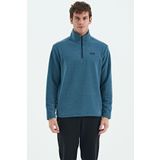 River Orman Yeşili Dik Yaka Erkek Polar Sweatshirt - 88310