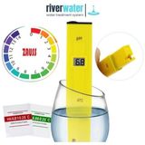 River Water Dijital Ph Metre / Su Arıtma-Akvaryum Ph Ölçüm Cihazı Pil + Kap + 2 Adet Çözelti (Pil Dahildir)