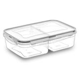 River World 2 Bölmeli Sızdırmaz Contalı Kilitli Kapaklı 1 Litre Erzak Saklama Kabı