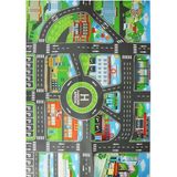 River World Çocuklar Için Mutlu Şehir Hayatı Temalı Oyun Matı - Çok Renkli - 57 x 83 cm