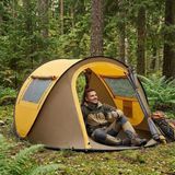 River World Kamp ve Doğa Için Çadır Çift Pencere ve Çift Kapılı Vagon Tipi 2 Kişilik Ölçüleri 220 cm x 120 cm x 90 cm - Çok Renkli