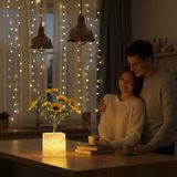 River World Süs Bit Kisi Masaüstü LED Işıklı Yapay Bit Ki Saksısı Sarı - 1 m - Renkli