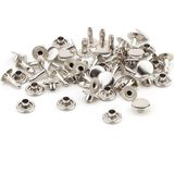 Rivet 11 mm Gümüş Renk (nikel free) Malzeme Paketi Çanta, Cüzdan, Kemer, Kot Pantolon için 100 Adet (Takım) -Paslanmaz Pirinç