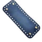 Rivetli Deri Çanta Tabanı Dikdörtgen 18 * 7 cm Siyah