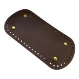 Rivetli Deri Çanta Tabanı Oval 10 * 22 cm Acı Kahve