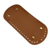 Rivetli Deri Çanta Tabanı Oval 10 * 22 cm Taba