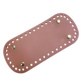 Rivetli Deri Çanta Tabanı Oval 18 * 18 cm Taba