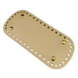 Rivetli Deri Çanta Tabanı Oval 18 * 8 cm Krem