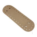 Rivetli Deri Çanta Tabanı Oval 7 * 22 cm Bej