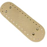 Rivetli Deri Çanta Tabanı Oval 7 * 22 cm Krem