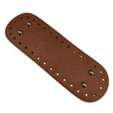 Rivetli Deri Çanta Tabanı Oval 7 * 22 cm Taba