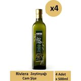 Riviera Zeytinyağı Cam Şişe 4 Adet x 500 ml - 2 lt